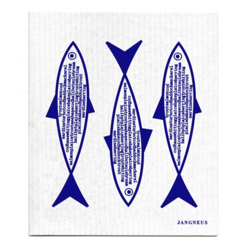 Jangneus Blue Fish Dishcloth
