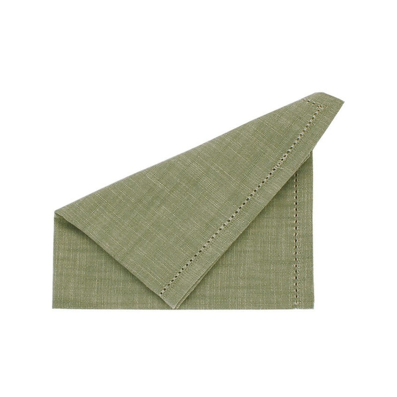Walton & Co Chambray Napkin Set Of 4 - Olive