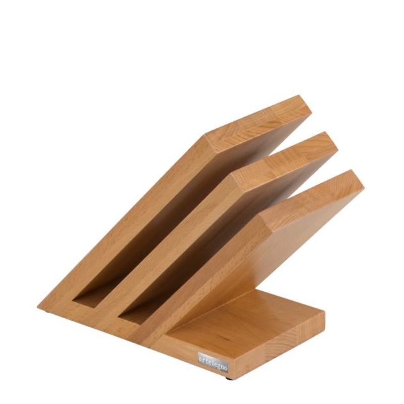 Artelengo Venezia Magnetic Beech Knife Block - 6 slot