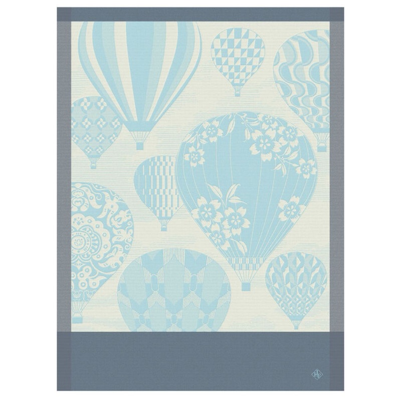 Le Jacquard Franais Hot Air Balloon Tea Towel - Blue