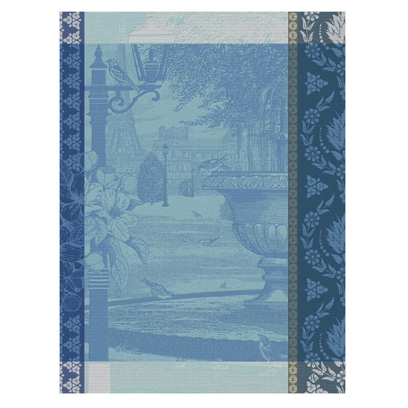 Le Jacquard Franais Parisian Garden Tea Towel - Blue