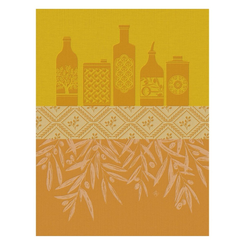 Le Jacquard Franais Provencal Oil Tea Towel - Yellow