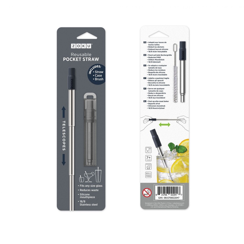 Zoku Reusable Pocket Straw