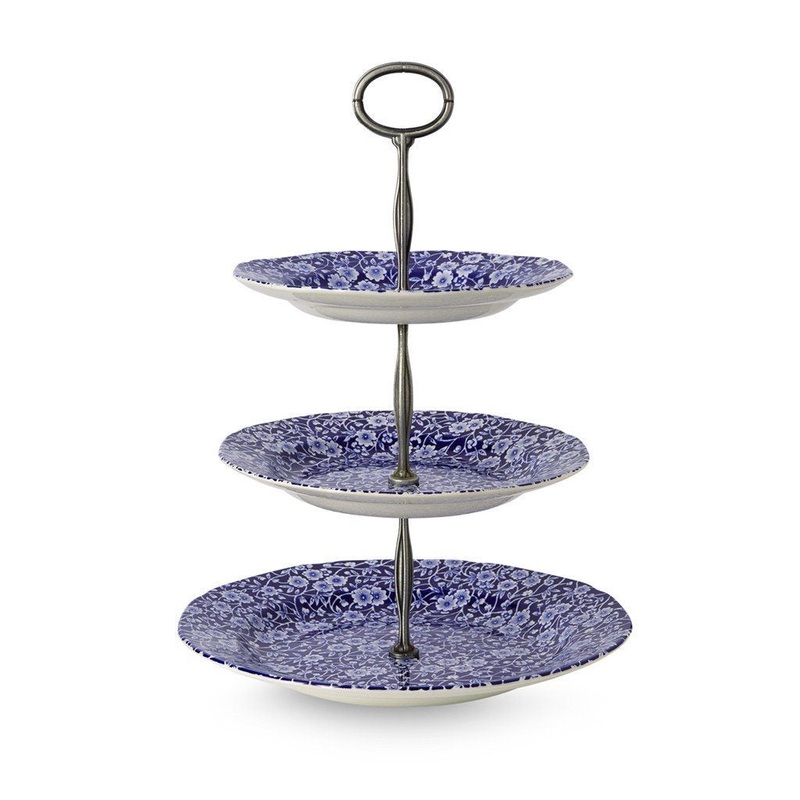 Burleigh 3-Tier Cake Stand Blue Calico