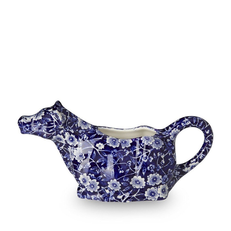 Burleigh Cow Creamer Blue Calico