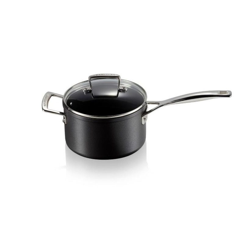 Le Creuset Toughened Non-Stick Saucepan with Glass Lid 18cm