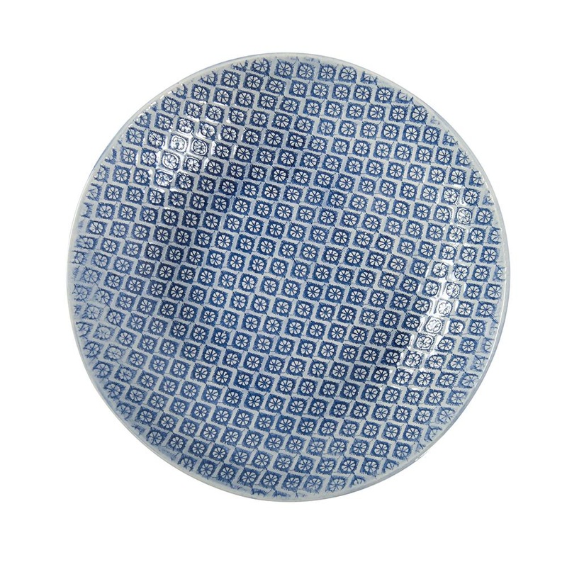 Wonki Ware Round Serving Bowl - Blue