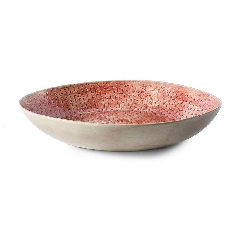 Wonki Ware Shallow Serving Bowl - Pimento