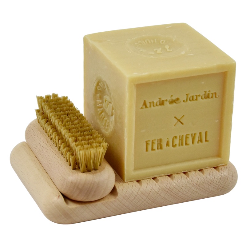 Andre Jardin Marseille Soap & Brush Set - Natural