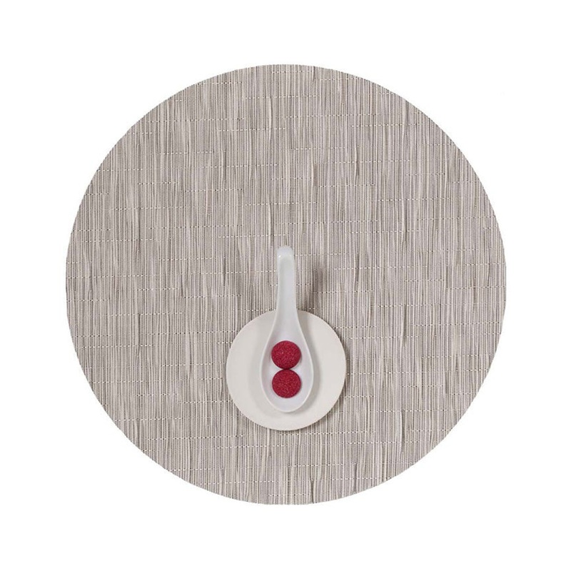 Chilewich Round Bamboo Placemat - Chalk