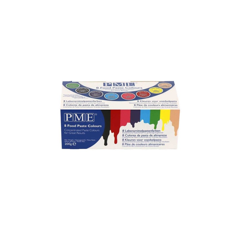 PME Concentrated Food Colouring Paste - Set of 8