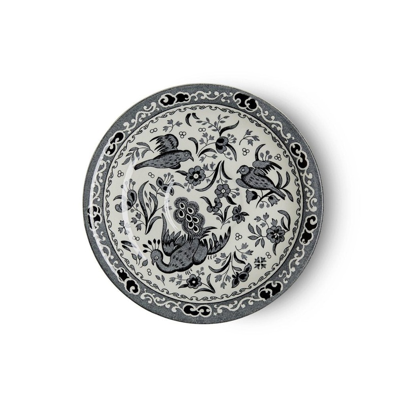Tea Saucer Black Regal Peacock