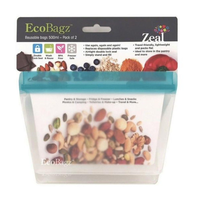 Zeal Eco Bagz  Reusable Bags Pack Of 2 - 500ml