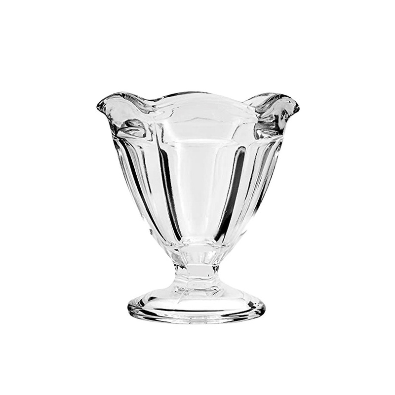 Footed Glass Sherbet Bowl
