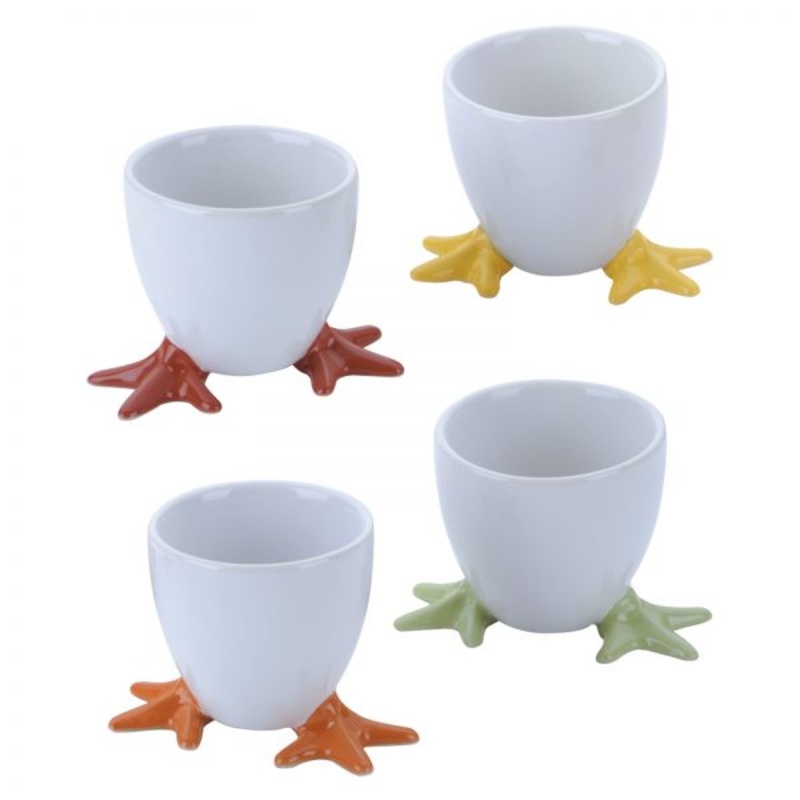 Set of 4 Chicken Feet Egg Cups
