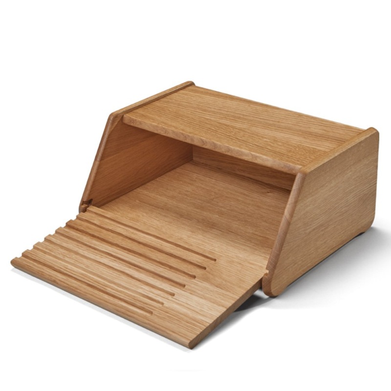Breka Oak Bread Bin with Removable Board