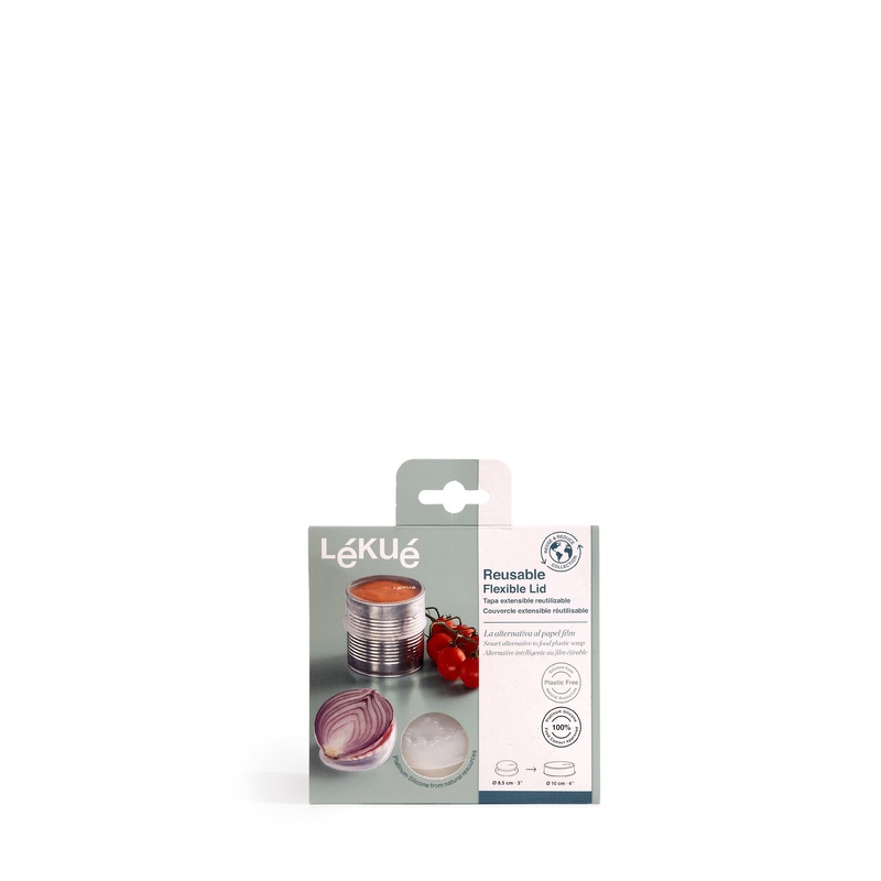 Lekue Reusable Set of 2 Stretch Silicone Lids -  8.5cm