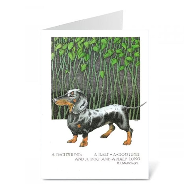 Simon Drew Card - Dachshund