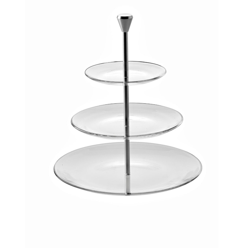 Vidivi Vetrerie Riunite 3-tier Full Moon Plate Stand