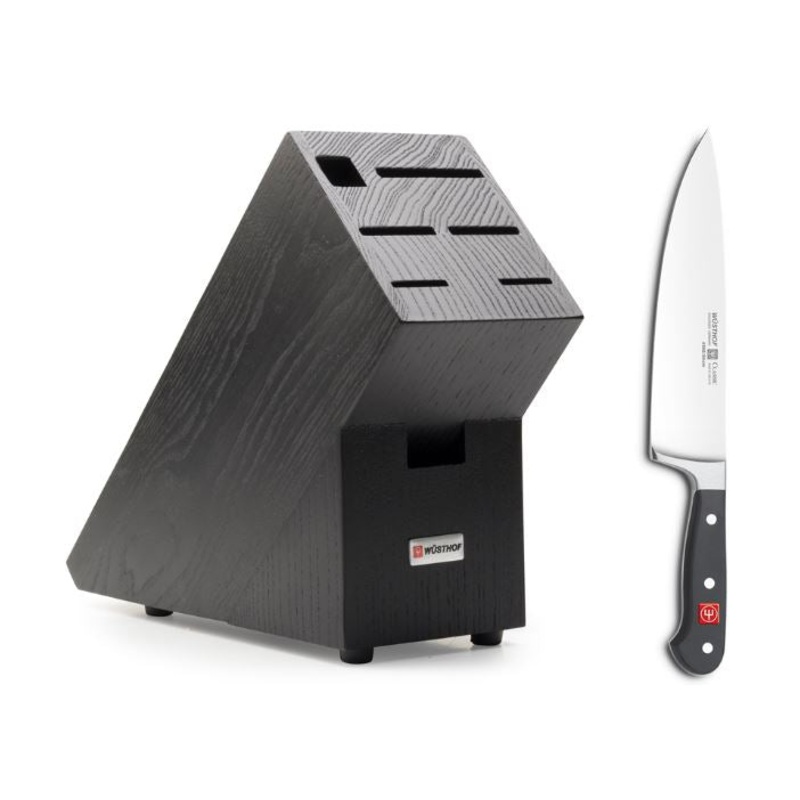 Wusthof Classic 20cm Chef's Knife & Free Black Knife Block