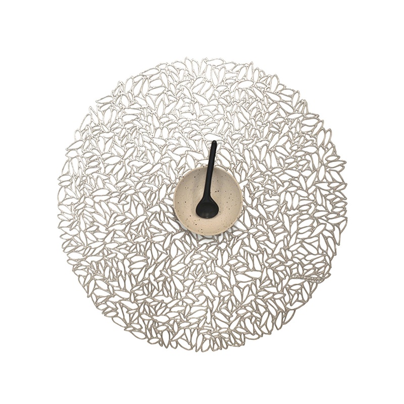 Chilewich Petal Round Placemat - Gunmetal