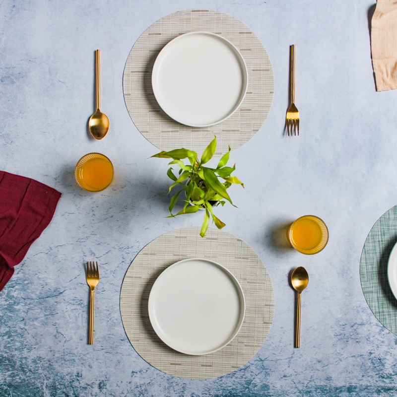 Round Placemat Cream Set of 4