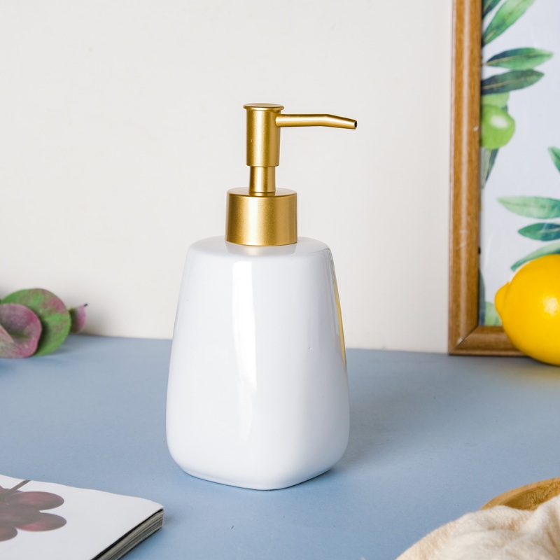 White Fancy Lotion Pump Bottle