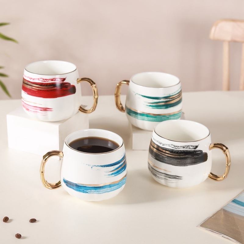 Abstract Golden Handle Cup