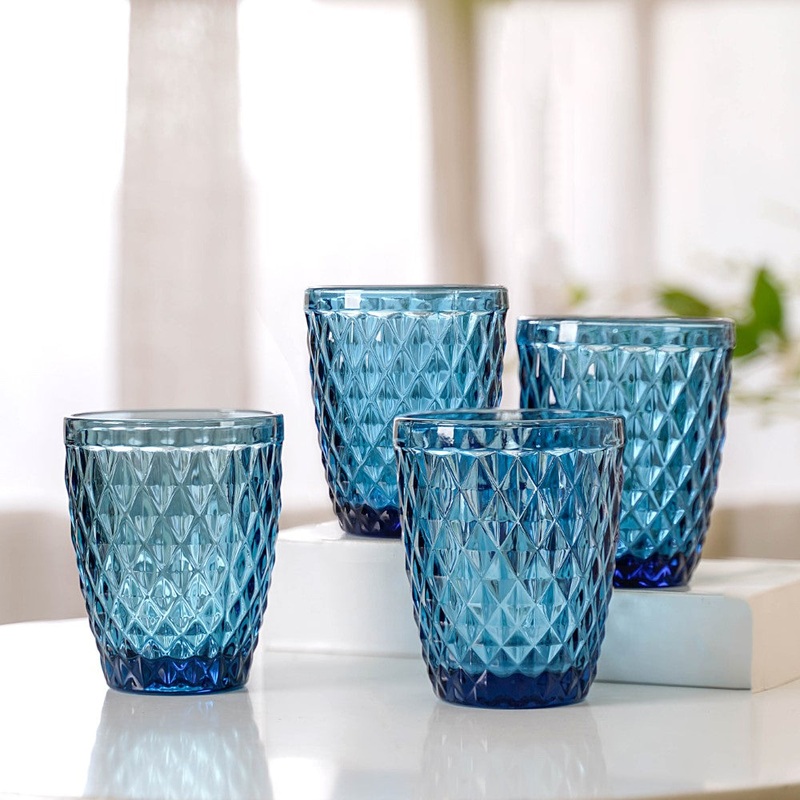 Aqua Blue Glassware Set of 4