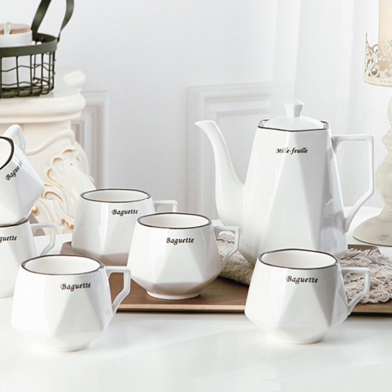 Contemporary Tea Set White