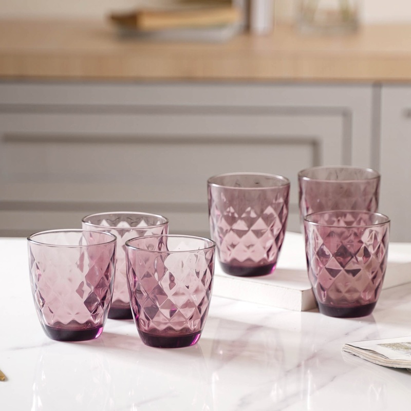 Crystal Glass Water Tumbler Set of 6