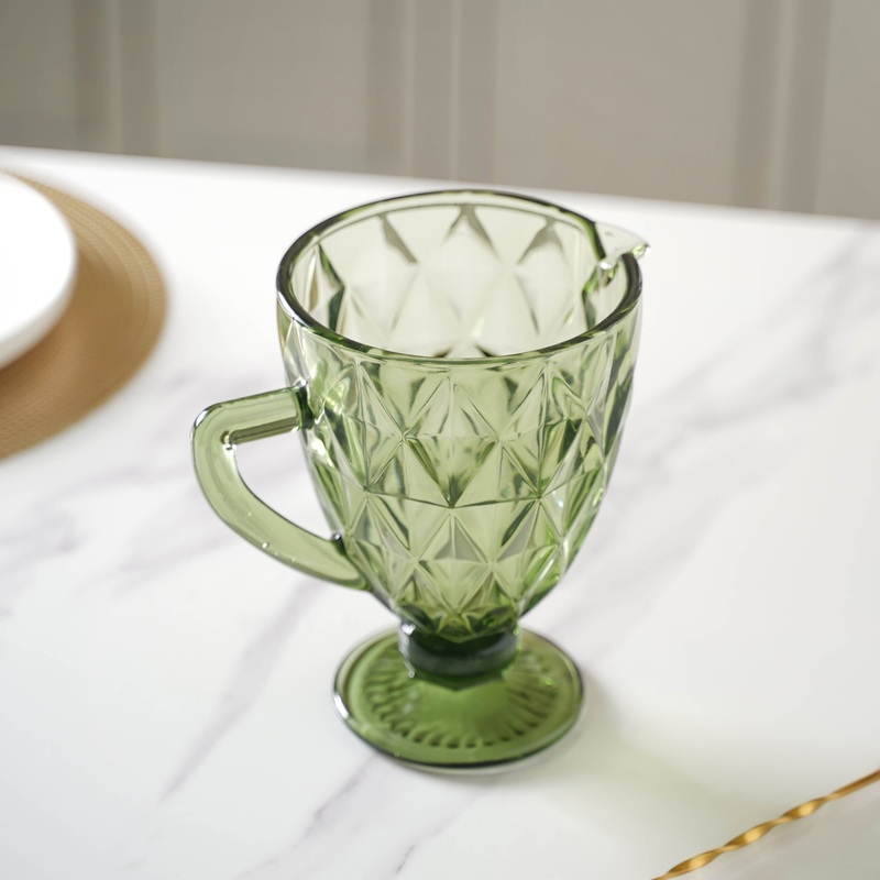 Green Glass Juice Jug