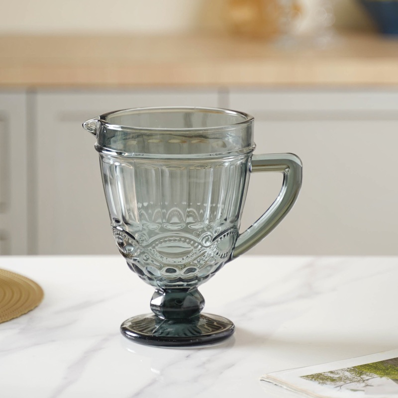 Grey Glass Juice Jug