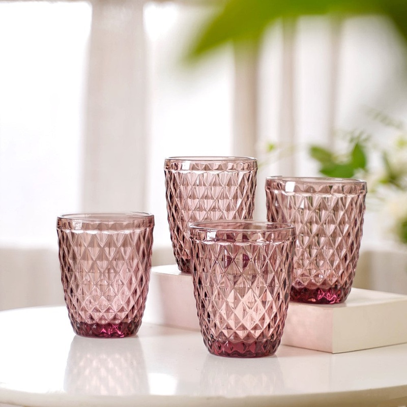 Mauve Orchid Drinking Glass Set of 4
