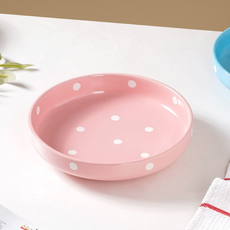 Polka Dots Round Deep Plate