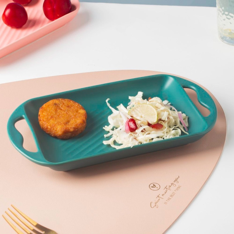 Baking Tray With Handle Green