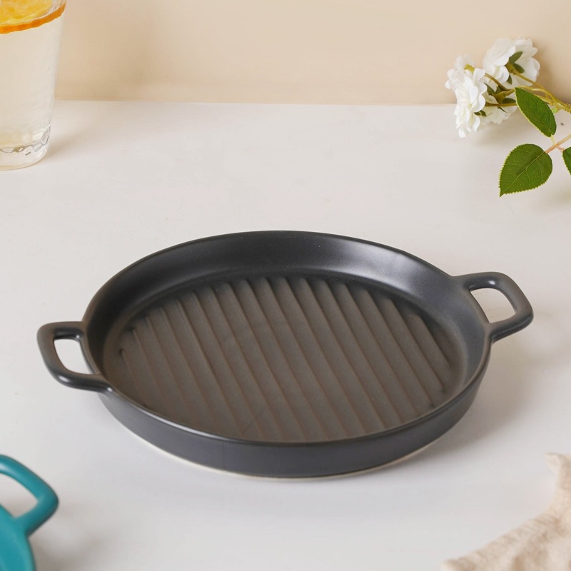 Black Oven Plate Large