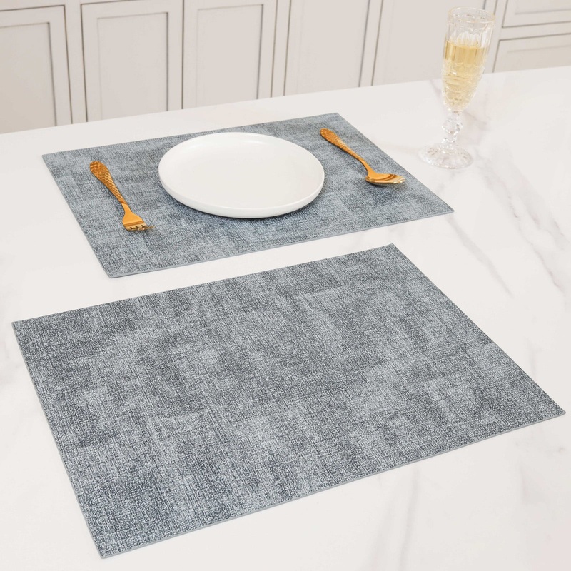 Grey Gradient Leather Placemat Set of 2