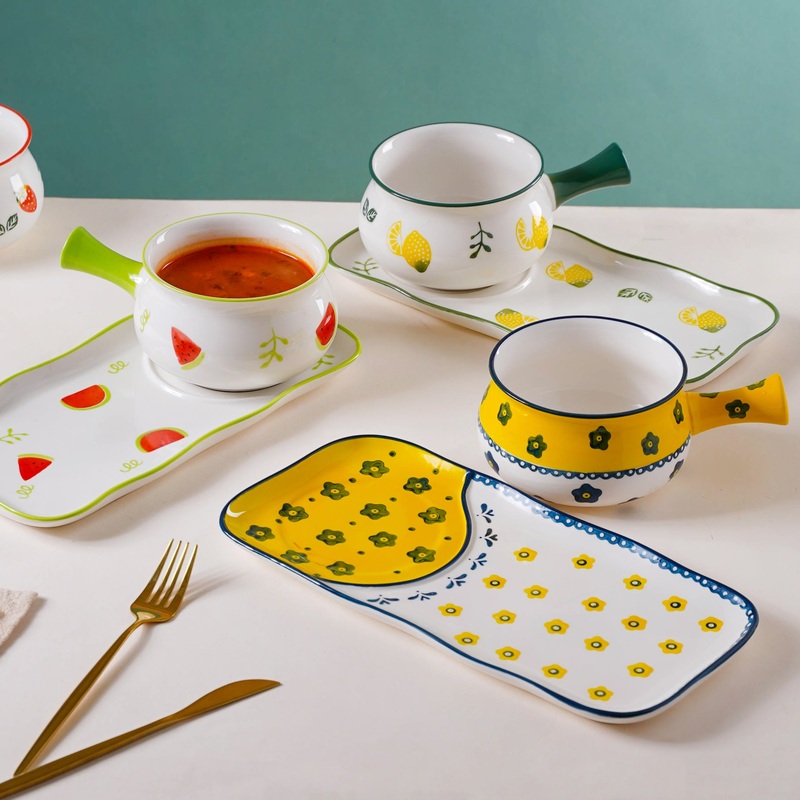 Printed Pot and Plate Set