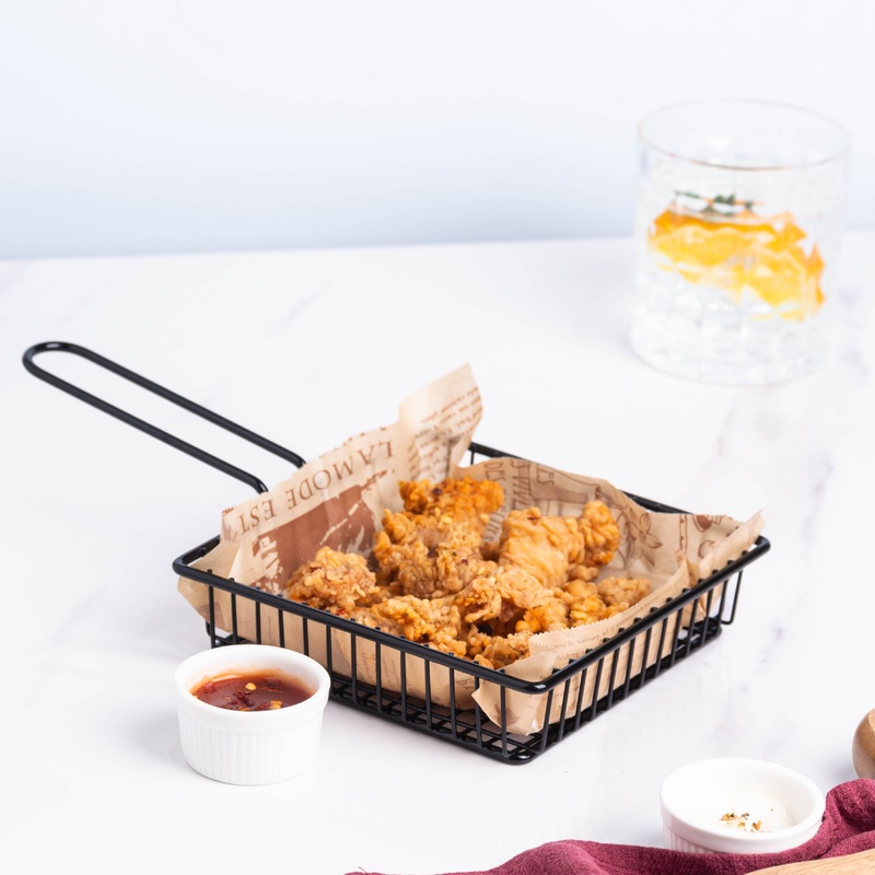 Black French Fry Basket