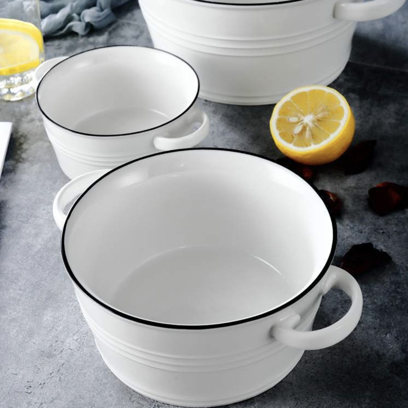 Crystal White Serving Bowl Medium