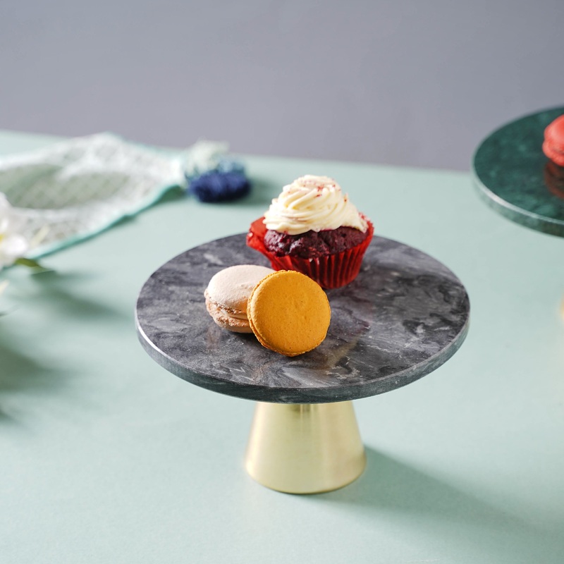 Grey Marble Cake Stand 8 inch