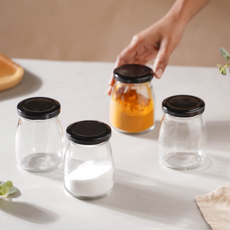 Short Glass Storage Container Set of 4