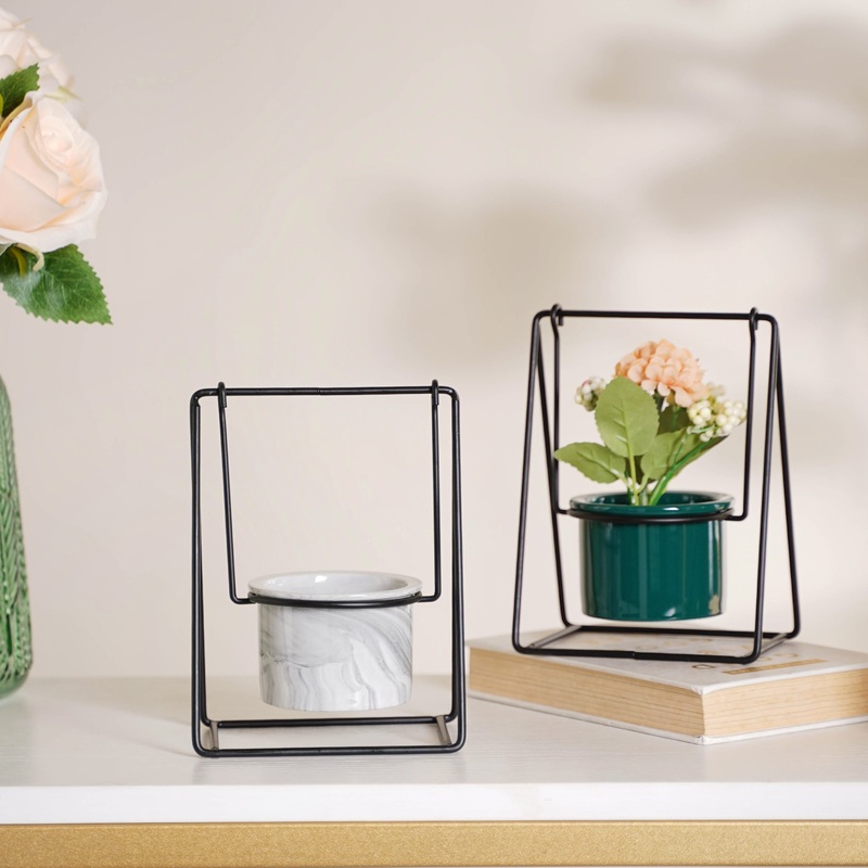 Single Swing Ceramic Flowering Pot