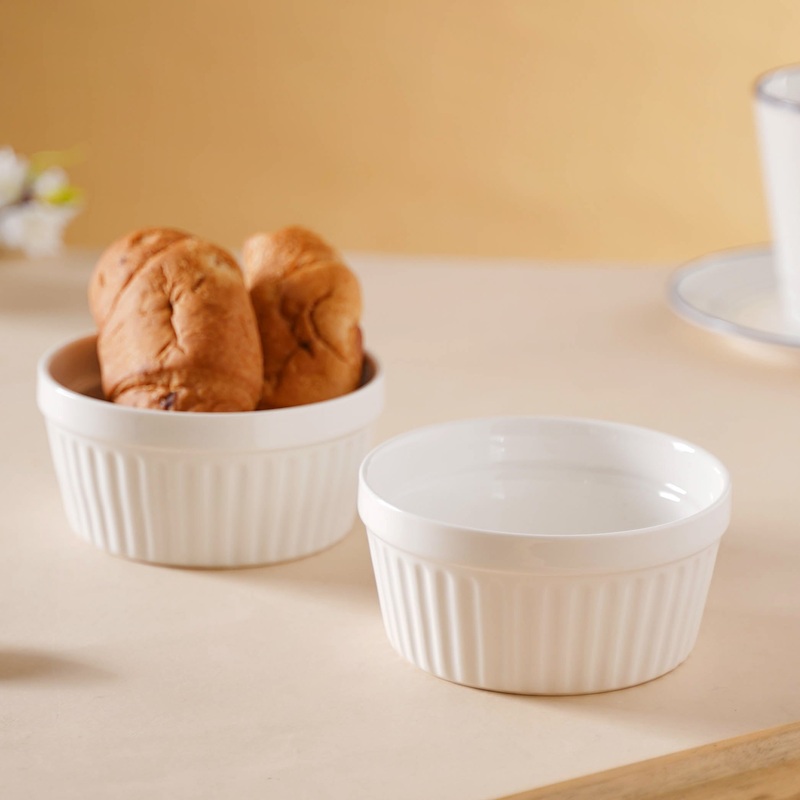 White Textured Ramekin