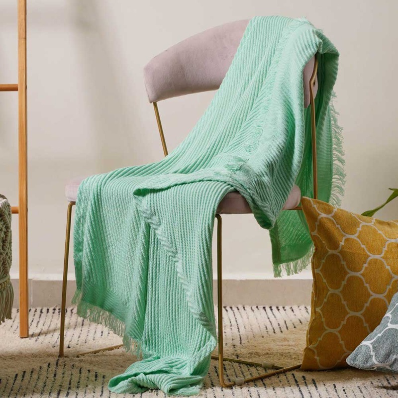 Frilled Mint Throw