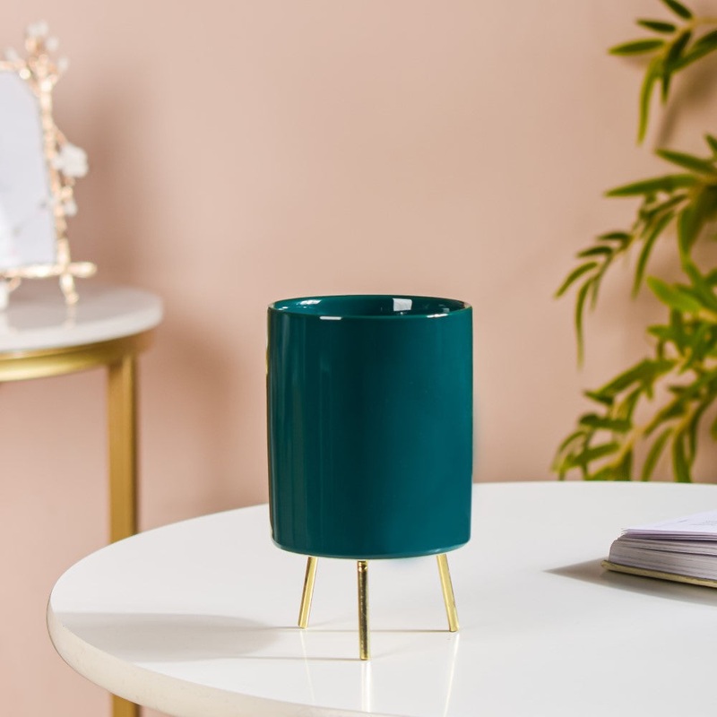 Green Porcelain Table Planter