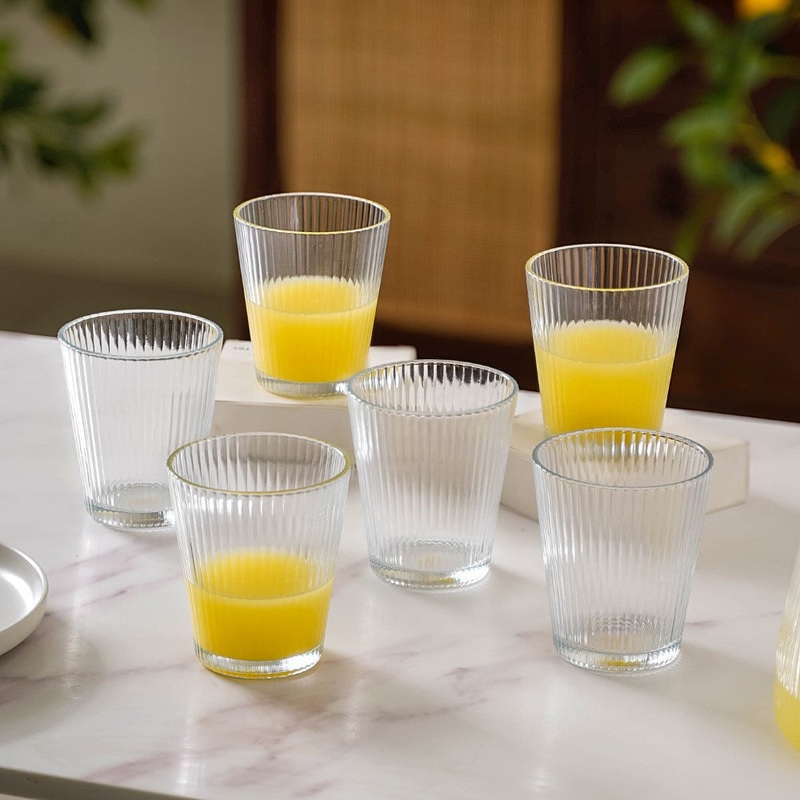 Short Striped Glassware Set of 6