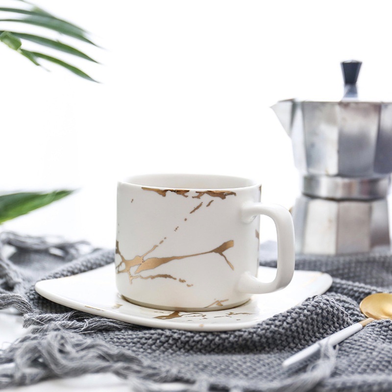 Marble Tea Cup and Saucer