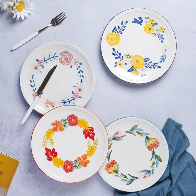 White Flower Plate